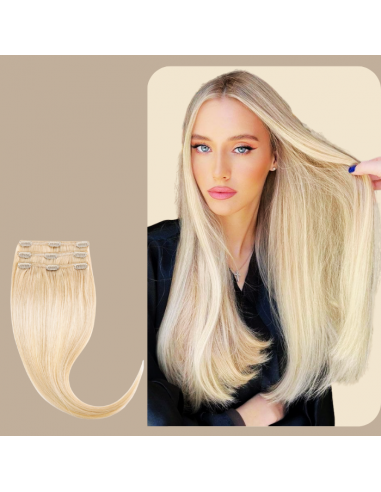 Straight Clip Extensions Platinum Blonde la colonne vertébrale