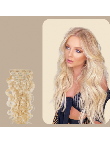 Wavy Clip Extensions Platinum Blonde Le MVP de beaucoup