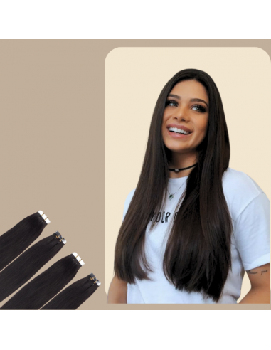 Dark Brown Straight Adhesive Extensions votre