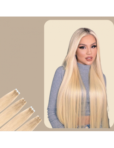 Platinum Blonde Straight Adhesive Extensions Les êtres humains sont 