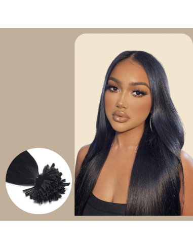 100 Keratin Extensions Straight Black à prix réduit toute l'année