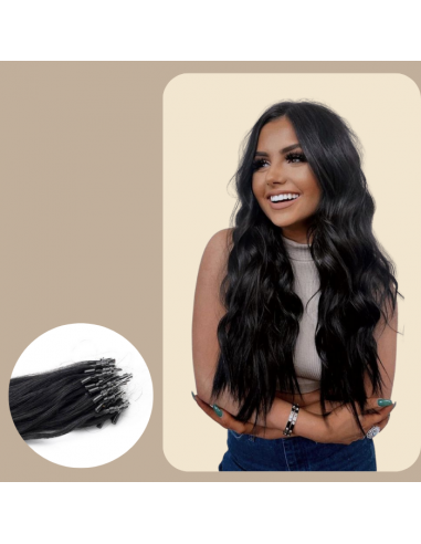 100 Wavy Ring Extensions Black est présent 