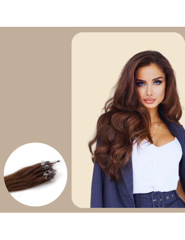 100 Wavy Ring Extensions Chocolate Fin de série