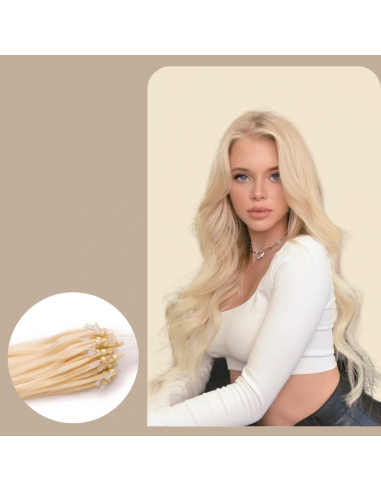 100 Wavy Ring Extensions Platinum Blonde en stock