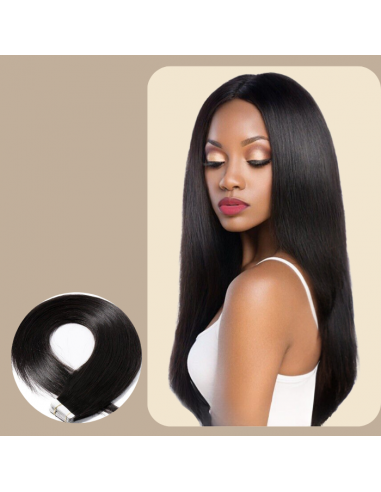 Dark Brown Straight Adhesive Extensions / Tapes 2024