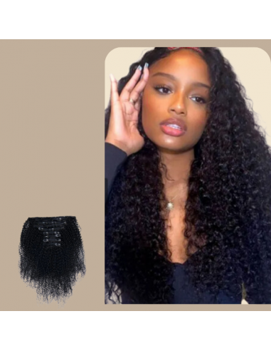 Afro Curly Black Clip Extensions 120 gr meilleur choix