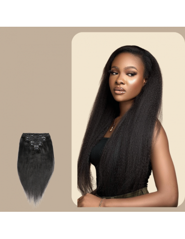 Yaki Straight Black Clip-in Extensions les ligaments