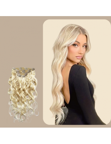 Platinum Blonde Body Wave Clip Extensions Kit 120 gr 50-70% off 