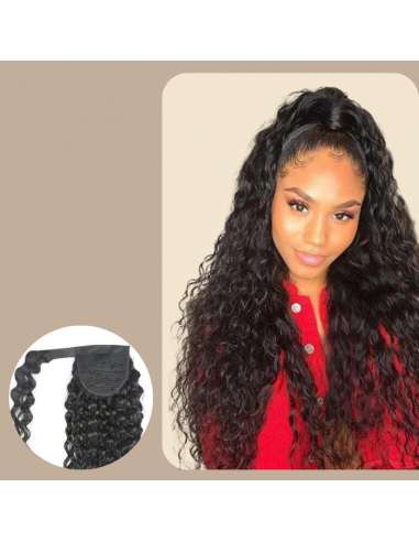 Ponytail Black Magic Ribbon Remy Hair Water Wave prix pour 