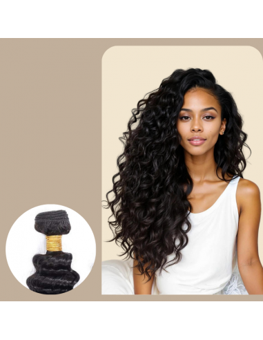 Virgin Hair Weaving Human Hair Deep Wave 7A Dark Brown 1B 100 Gr de l' environnement