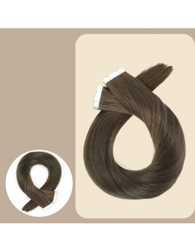 Premium Russian Hair Straight Tape Extensions 8 le des métaux précieux