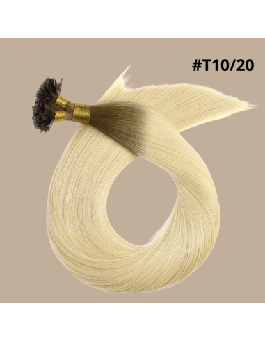 100 Premium Straight Keratin Extensions with Flat Tip T10/20 acheter