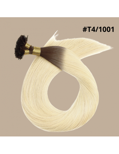 100 Straight Keratin Extensions Premium with Flat Tip T4/1001 la chaussure