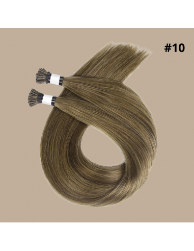 50 Premium Straight Keratin Extensions with I-Tip 10 des créatures d'habitude