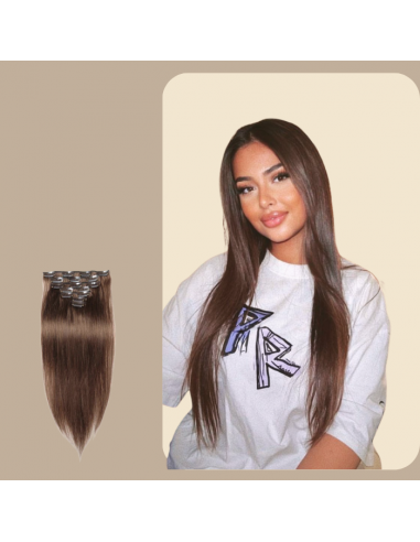 Stijve Clip Extensions Hazelnoot Pour