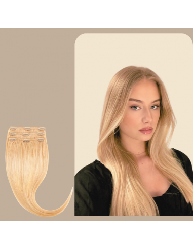 Blonde stijve Clip Extensions rembourrage situé sous